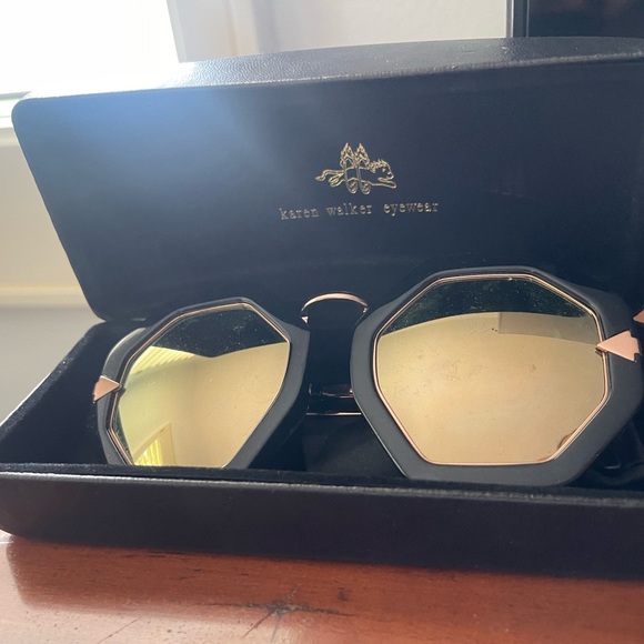 Karen Walker Accessories Karen Walker Moon Disco Gold Sunglasses Poshmark